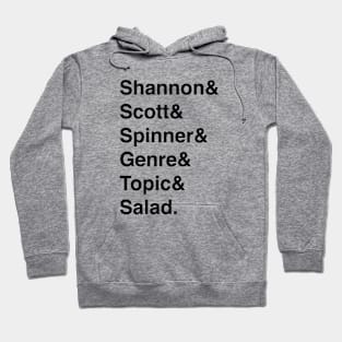 Song Salad Helvetica List - Black Letters Hoodie